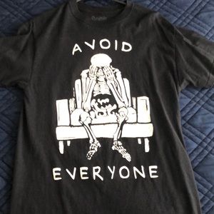 black graphic t-shirt